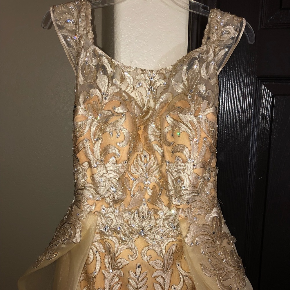 One of kind canary yellow evening gown